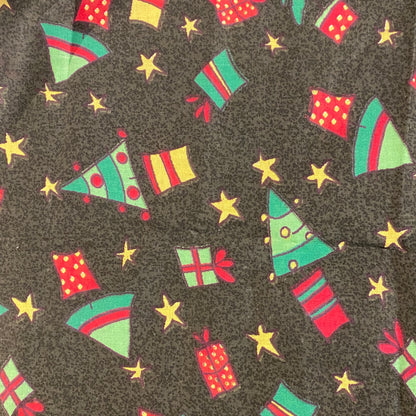 Illustrated Christmas Trees Cotton Blend: 1 yd