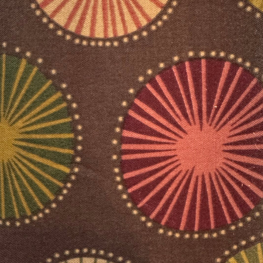 Brown Radial Circles Outdoor Home Decor: 5.25 yds