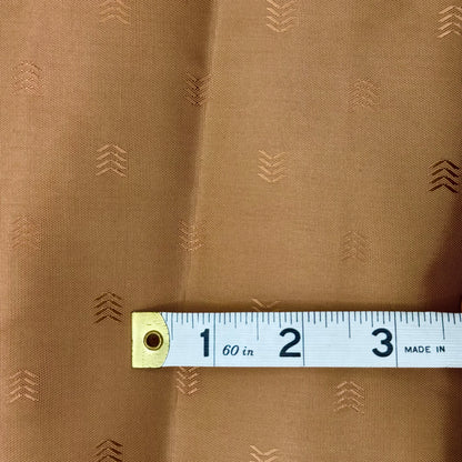 Caramel Metallic Jacquard Weave Stiff Poly: 2 yds