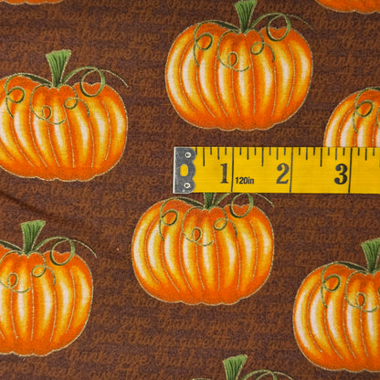 Sparkly Pumpkins Cotton Blend: 1.75 yds