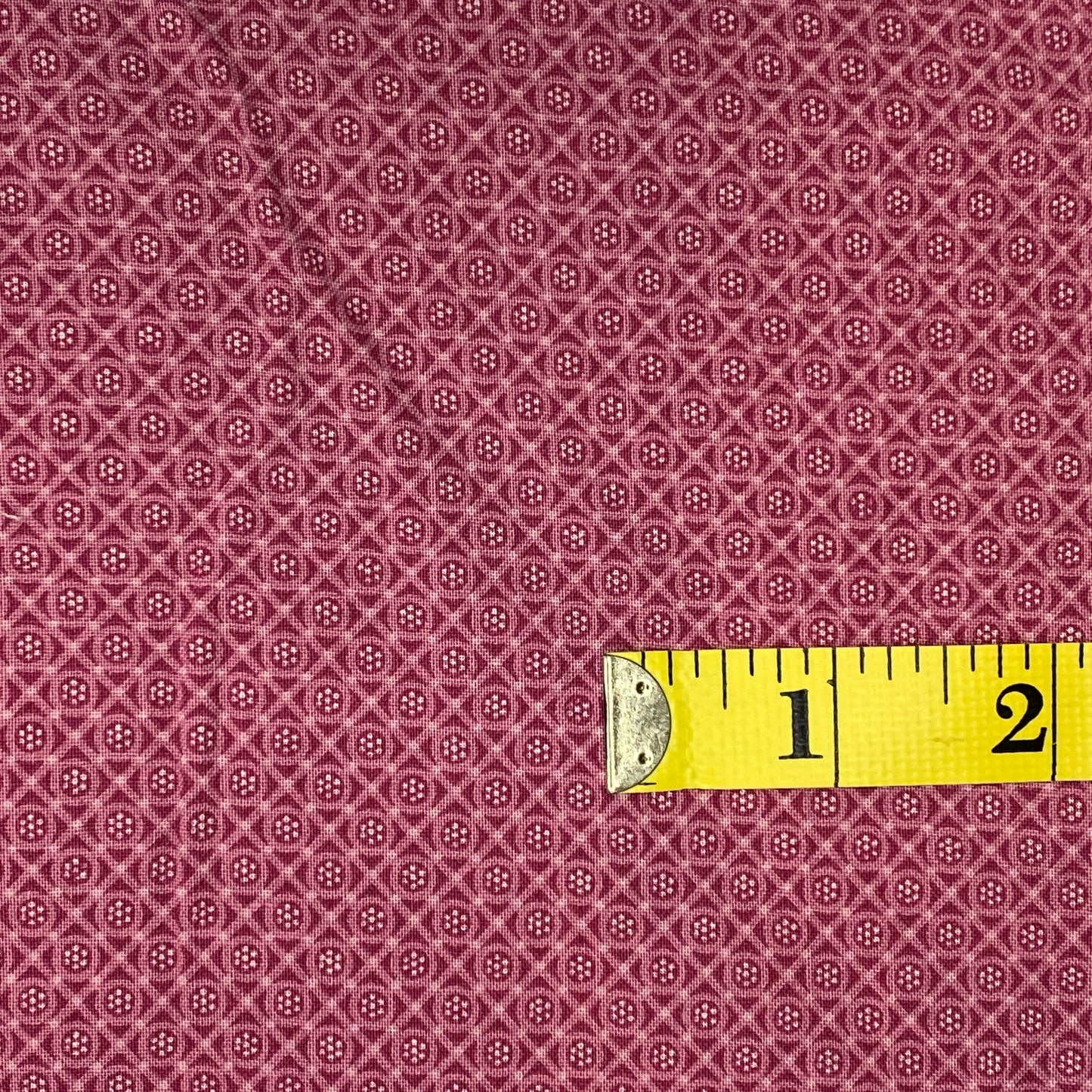 Red Geometric Cotton: 3 yds