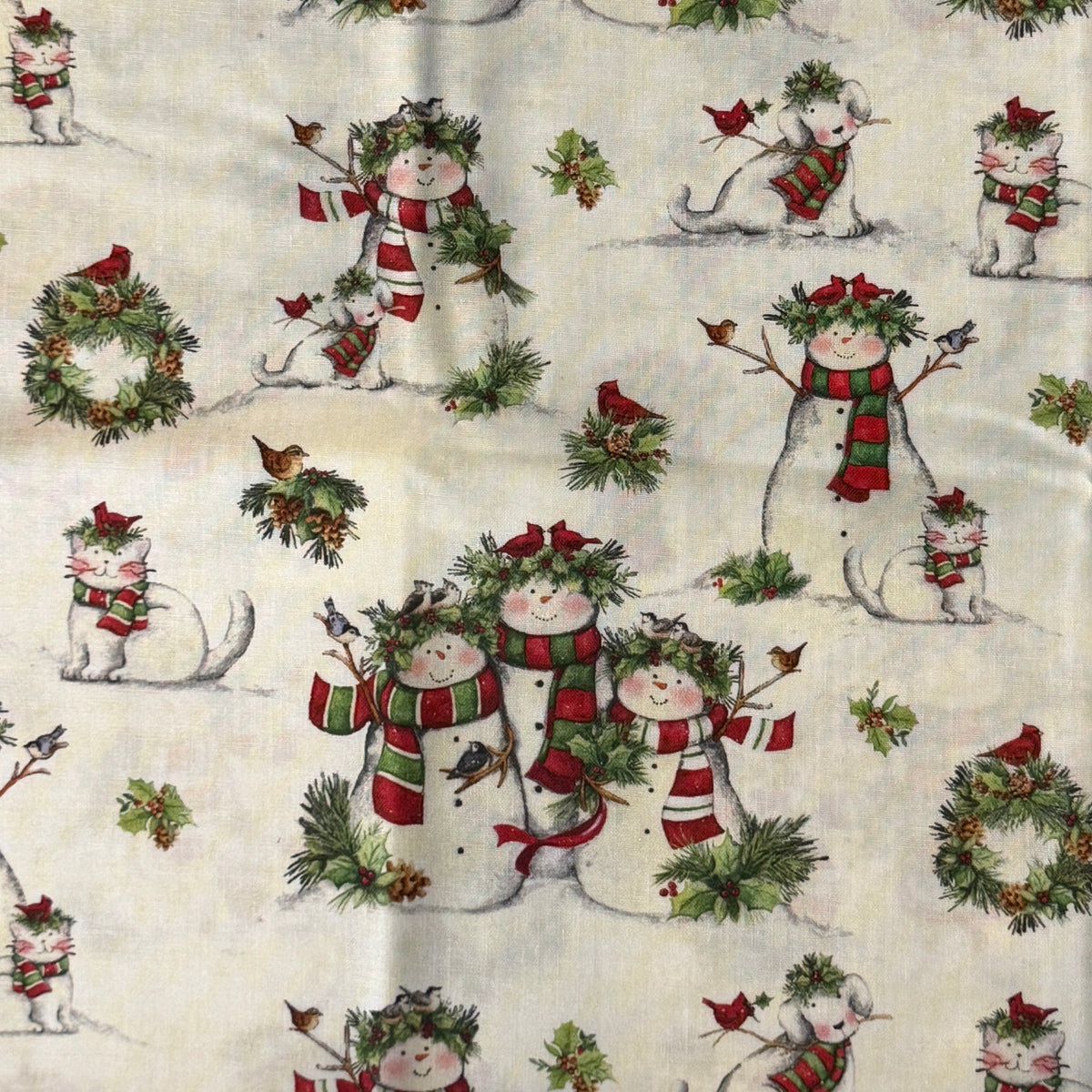 Snowmen Families Cotton: 2 yds