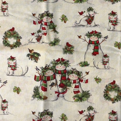 Snowmen Families Cotton: 2 yds