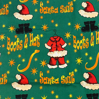Santa Suit Cotton Blend: 1 yd