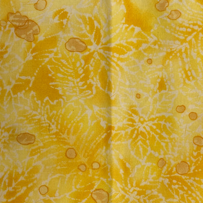 Yellow Tropical Scene Cotton: 1 yd