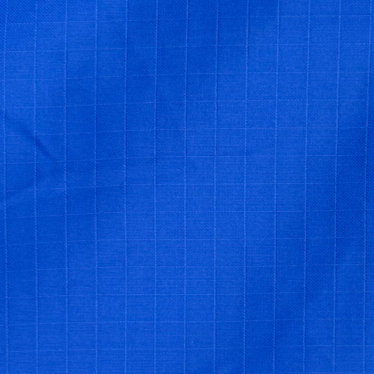 Lightweight Blue Windowpane Check Poly: 1.5 yds