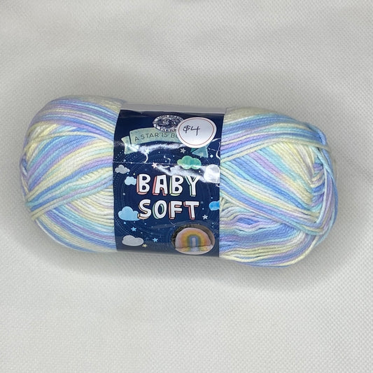 A Star Is Born Baby Soft Yarn in Pastel Print: 2 Skeins