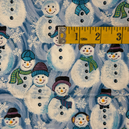 Snowmen All Bundled up Cotton: 1 yd