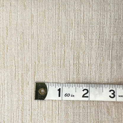 Ivory/Tan/Metallic Gold Slubby Crossweave Home Decor Cotton Blend: 3 yds
