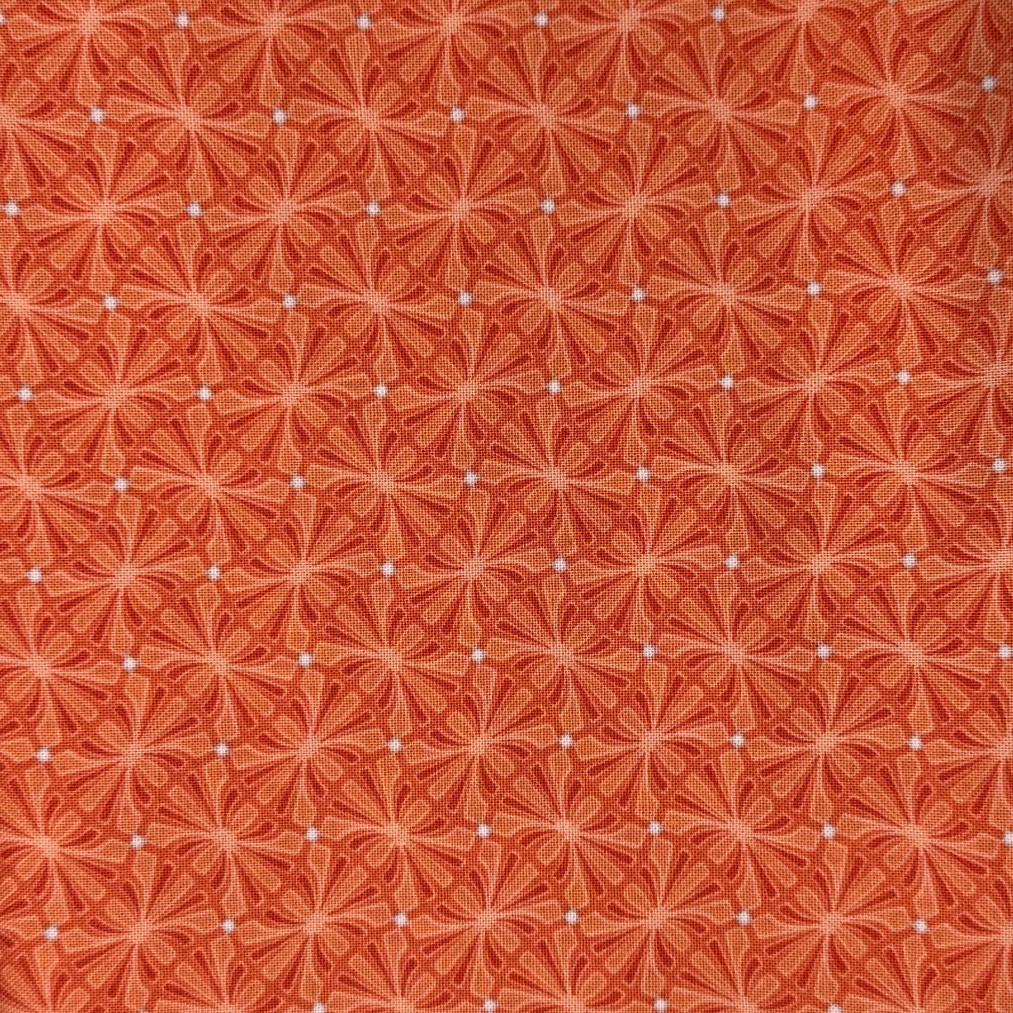 Dancing Shapes Orange Cotton: 2 yds