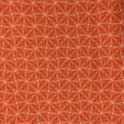 Dancing Shapes Orange Cotton: 2 yds
