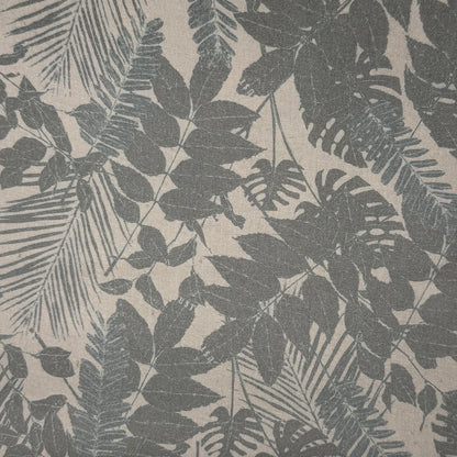 Light Grey Leaves Cotton: 2 yds