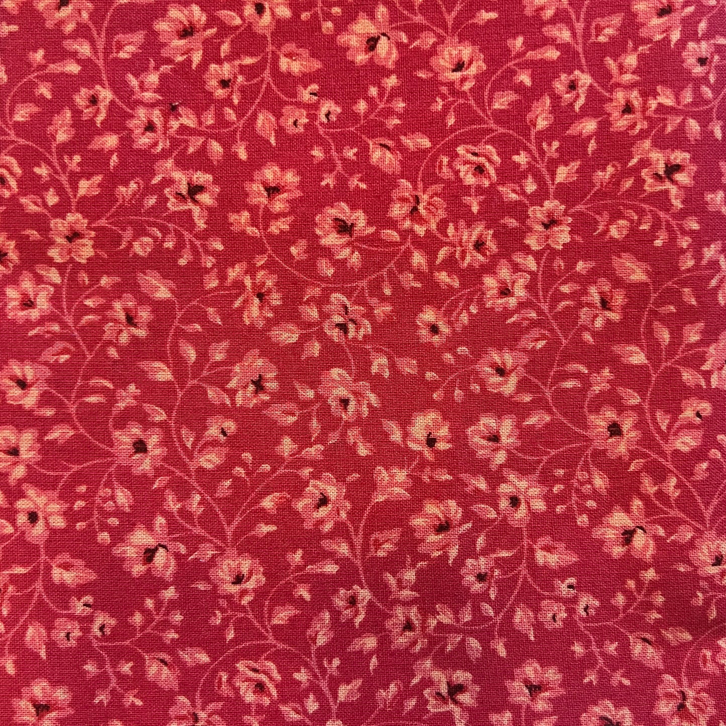 Pink Floral Cotton: 2 yds