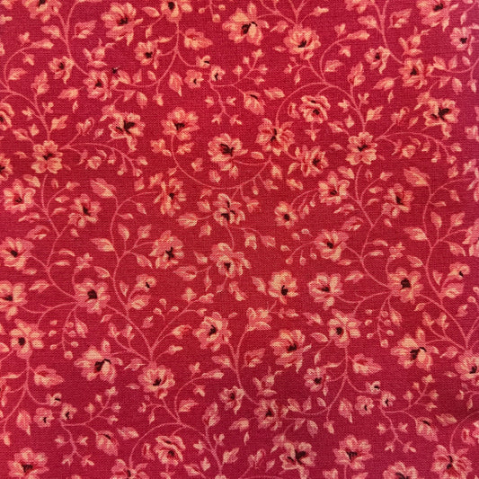 Pink Floral Cotton: 2 yds