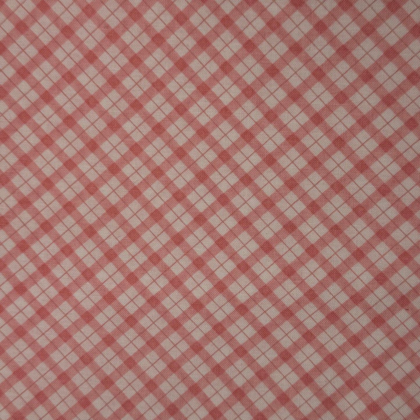 Pink Diagonal Plaid Cotton: 1.5 yds