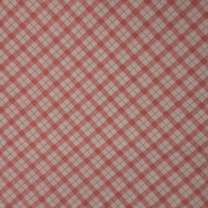 Pink Diagonal Plaid Cotton: 1.5 yds