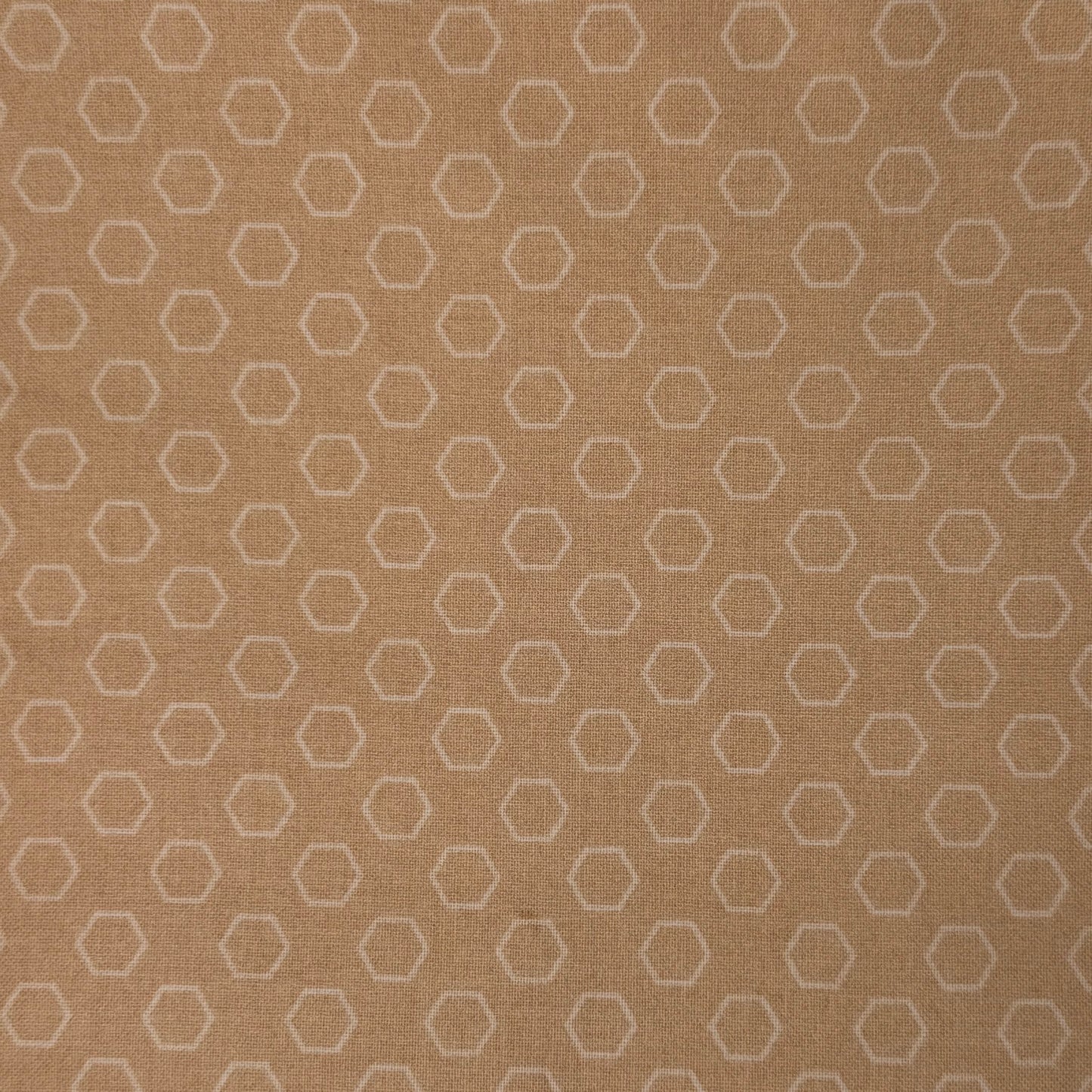 Cream with White Hexagons Cotton: 2 yds