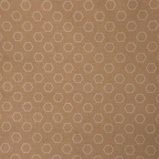 Cream with White Hexagons Cotton: 3 yds
