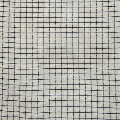 Blue & Black Checkered Medium Weight Poly Shirting: 2 yds
