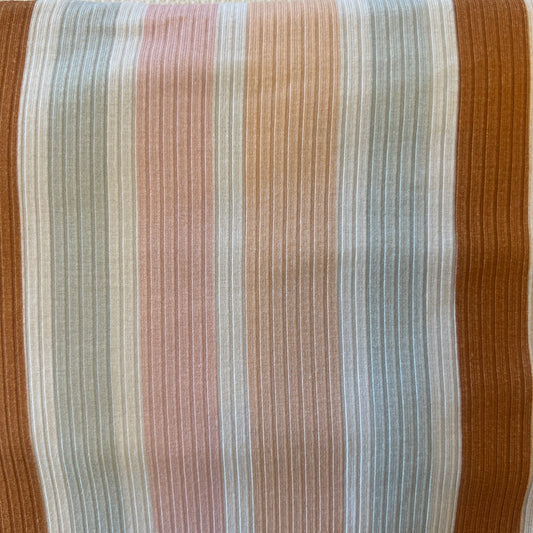 Rainbow Stripe Ribbed Knit: 2 yds