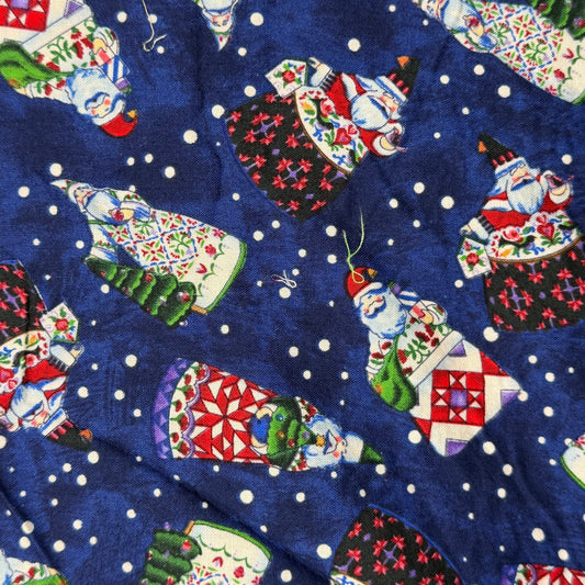 Quilted Santa Cotton: 2 yds