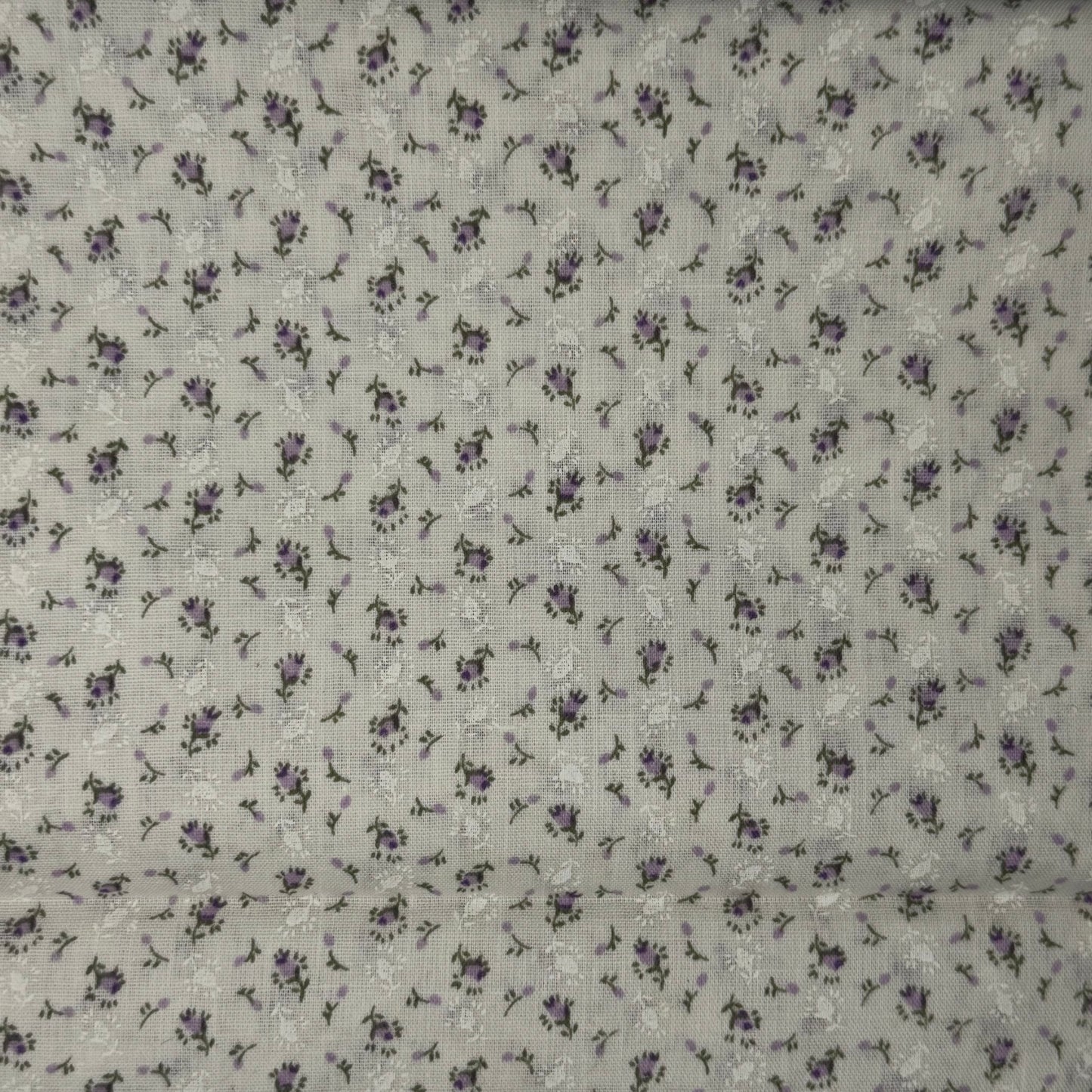 Light Purple Micro Floral Cotton Blend: 1 yd