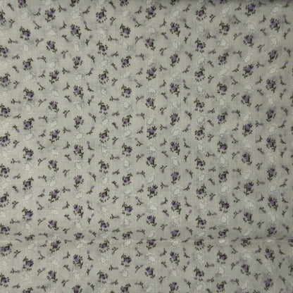 Light Purple Micro Floral Cotton Blend: 1 yd