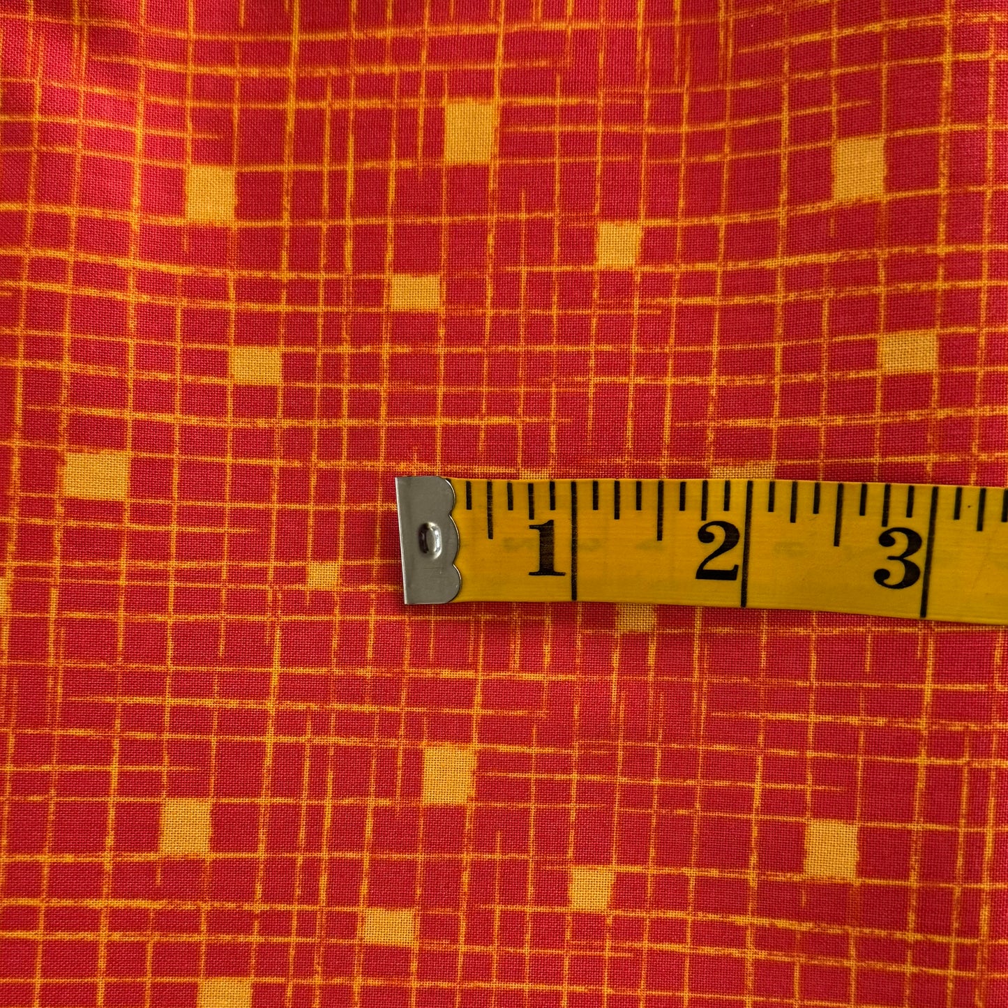 Red & Orange Modern Marks Cotton: 3 yds