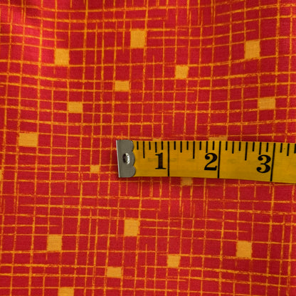 Red & Orange Modern Marks Cotton: 3 yds