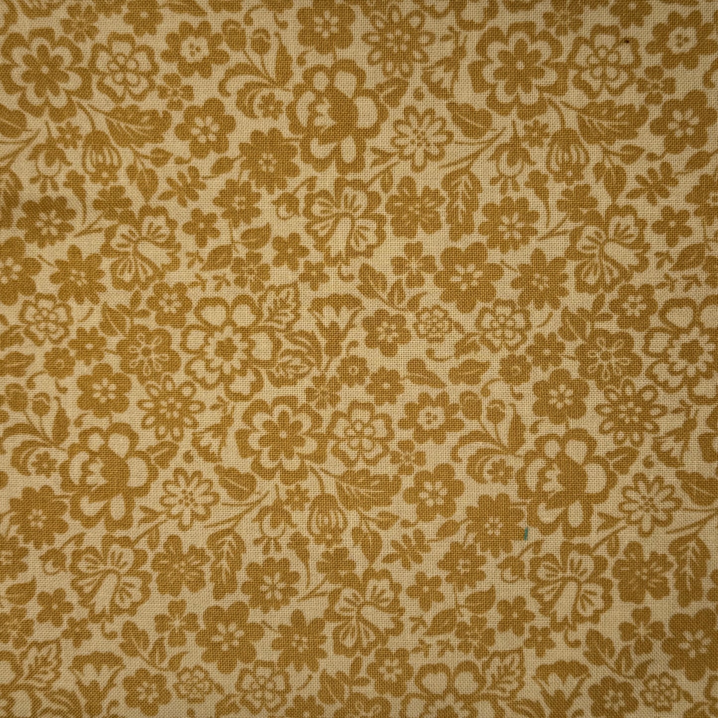 Golden Floral Cotton: 2 yds