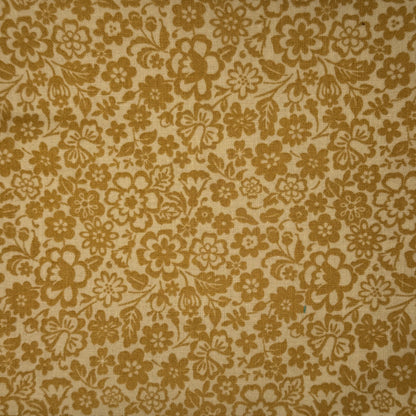 Golden Floral Cotton: 2 yds