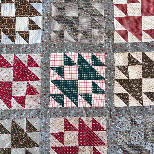 Country Triangles Quilt Top