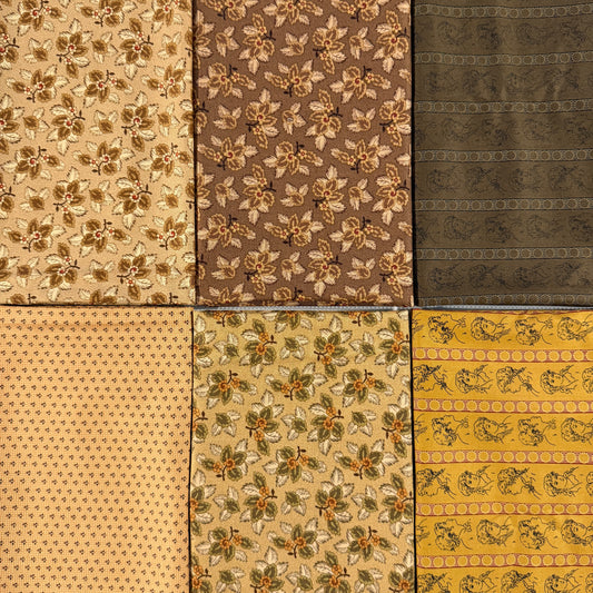 Fancy Flowers & Stripes Half-Yard Bundle