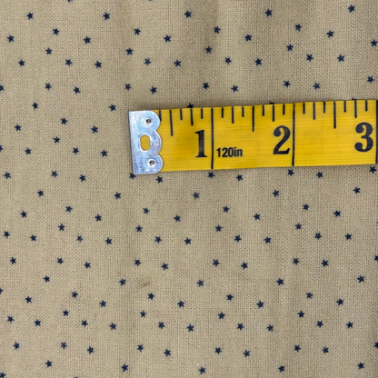 Cream With Stars Brushed Cotton Blend: 1.25 yds