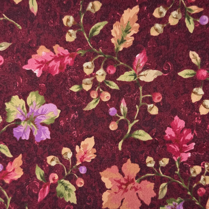 Purple Floral Cotton: 2 yds