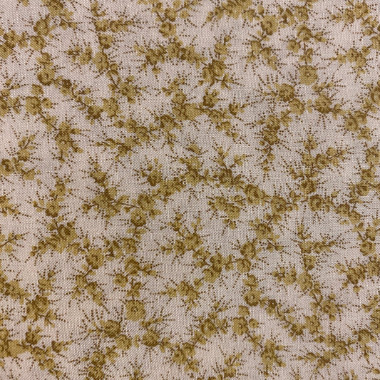 Gold Floral Cotton: 3 yds