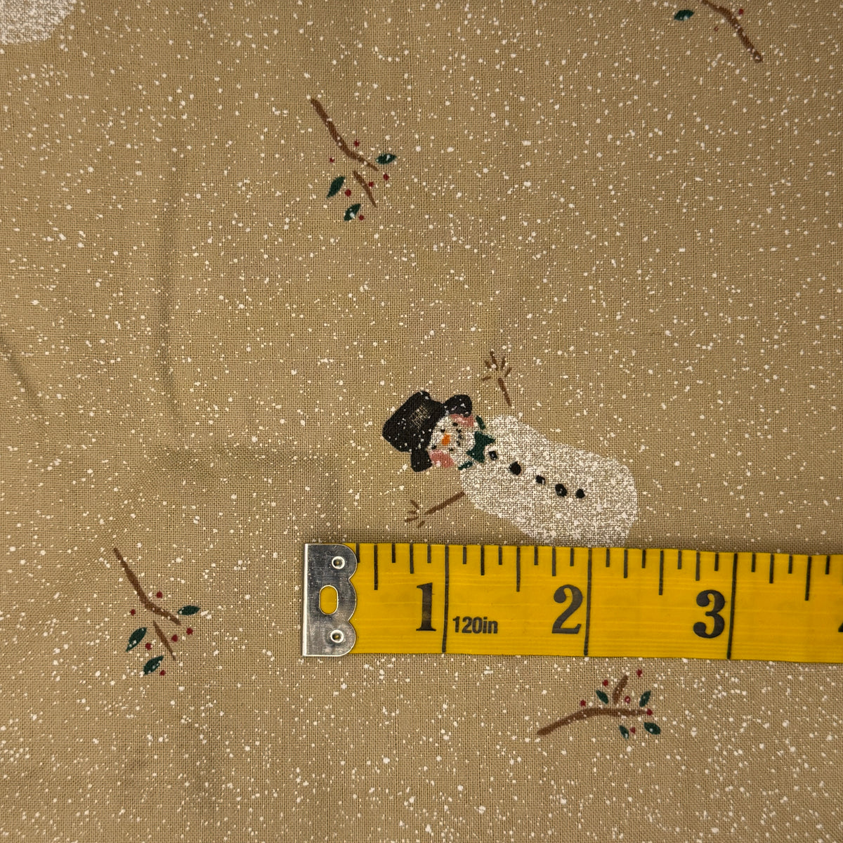Faded Snowman Cotton: 2 yds