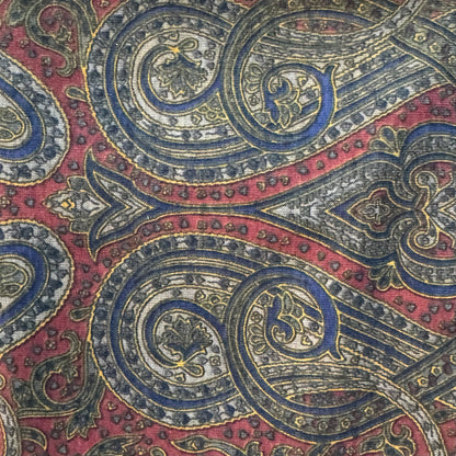 Red & Blue Paisley Cotton Blend Home Decor: 2 yds