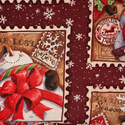 Snowmen Stamps Cotton: 2 yds