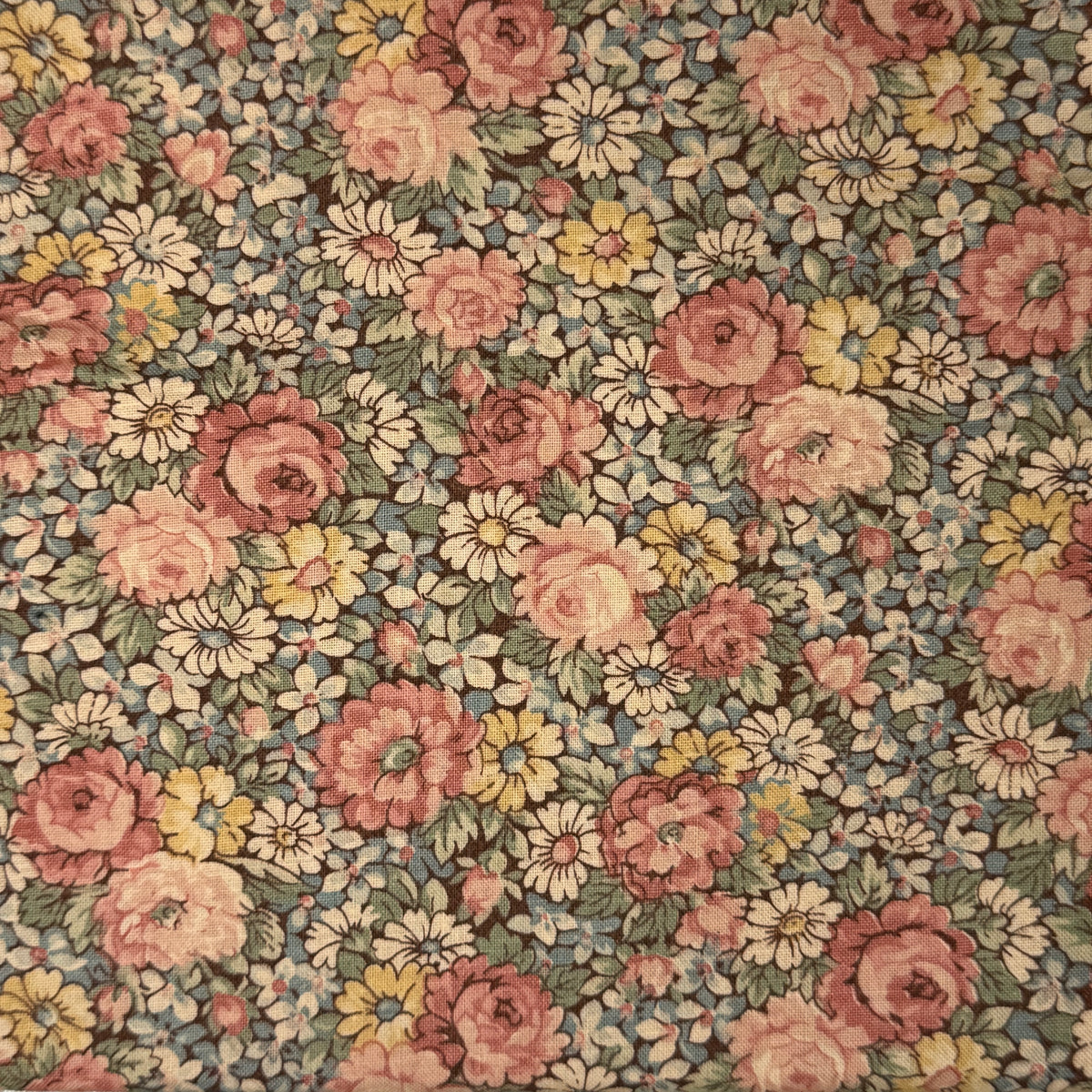 Pale, Pink, Yellow & Blue Floral Cotton: 1.5 yds