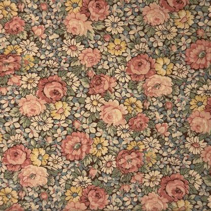 Pale, Pink, Yellow & Blue Floral Cotton: 1.5 yds