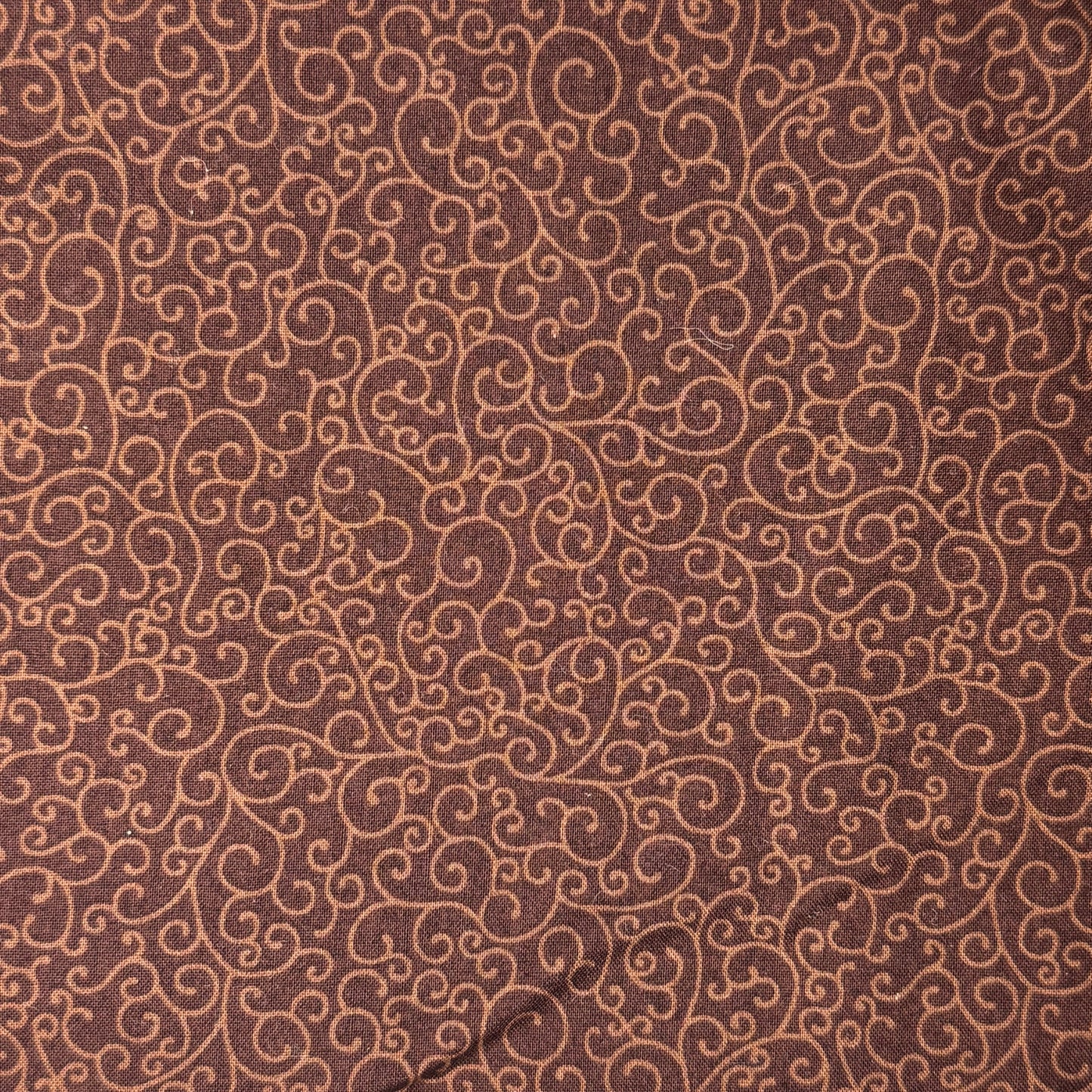 Brown Swirls Cotton: 1.5 yds