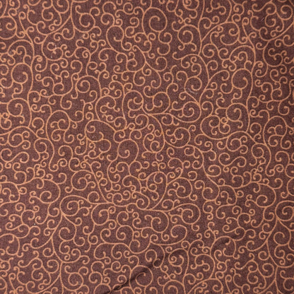 Brown Swirls Cotton: 1.5 yds