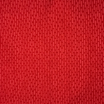 Two-Tone Red Dashes Cotton: 2 yds