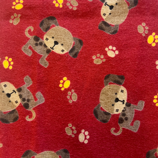Puppies & Paw Prints Flannel: 1 yd
