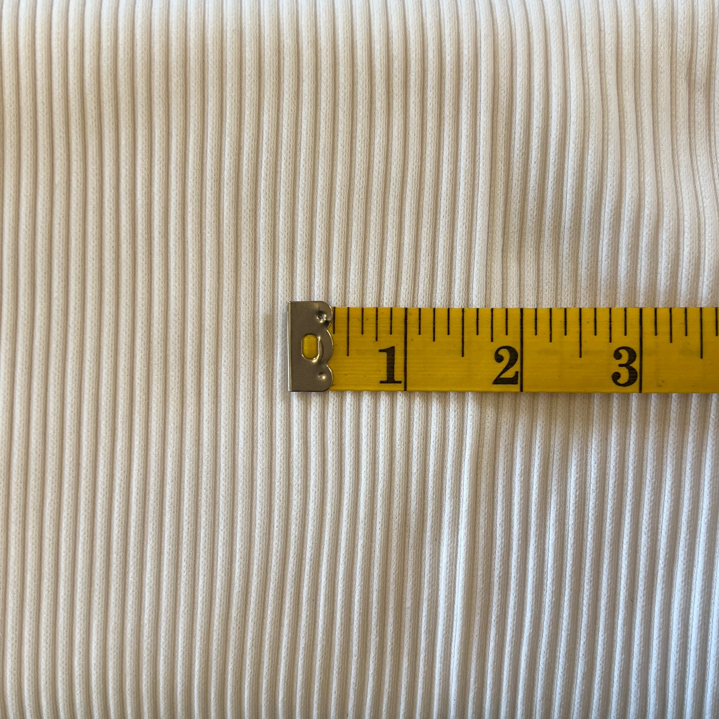 White Ribbed Knit: 2.75 yds