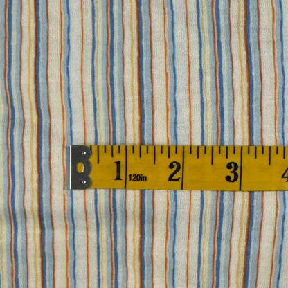 Multi-Color Stripes Lightweight Stretch Jersey: 2.5 yds