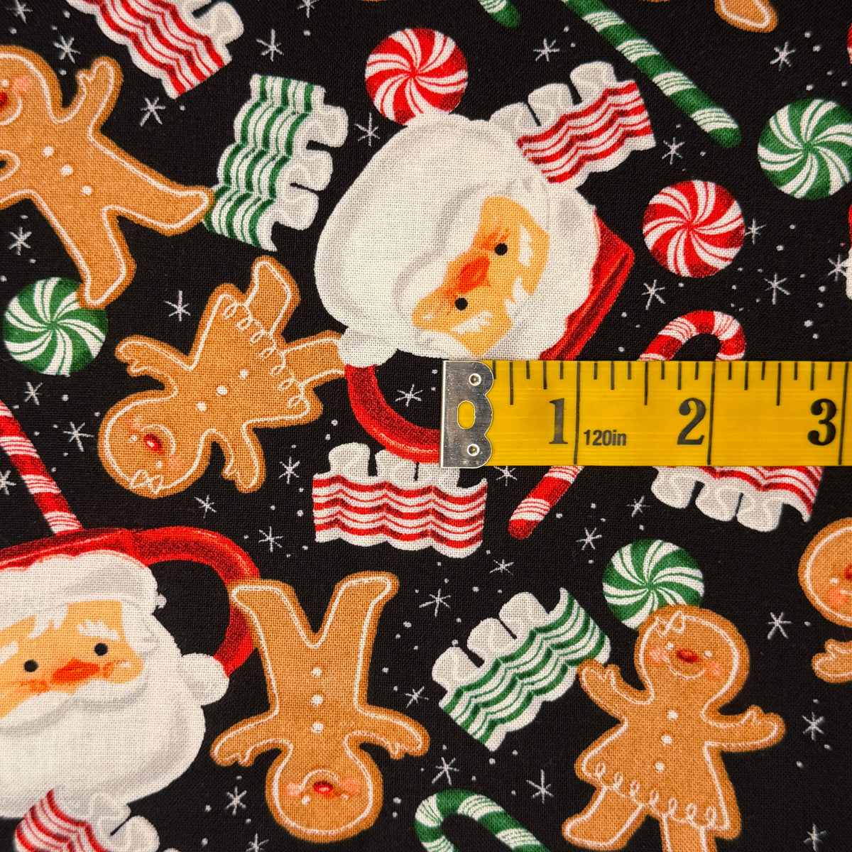 Santa Mugs Cotton: 2 yds