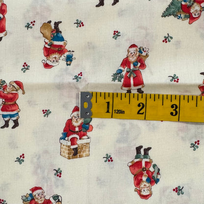 Vintage Santa Cotton: 1 yd