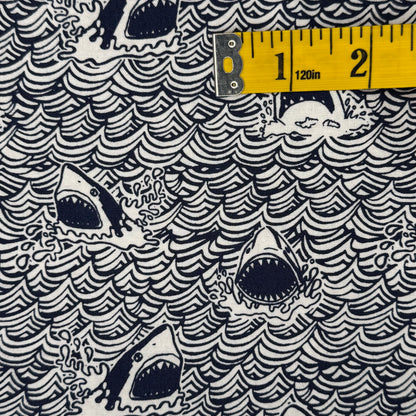 Swimming With Sharks Cotton: 2 yds